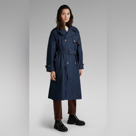 G-STAR RAW Damen High Trenchcoat Jacket SOLD OUT GORGEOUS High Quality!! Sz M - Picture 2 of 6